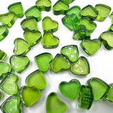 Green Amber Calibrated Heart Cabochon